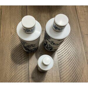 Lubin Nuit De Longchamp Eau De Toilette Parfum Bottle Empty White Milk Glass